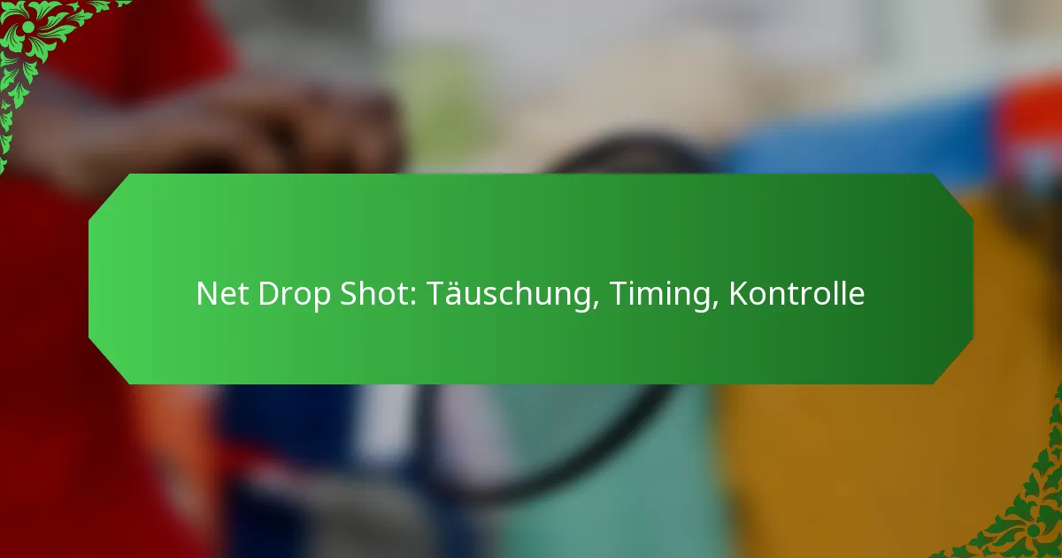 Net Drop Shot: Täuschung, Timing, Kontrolle