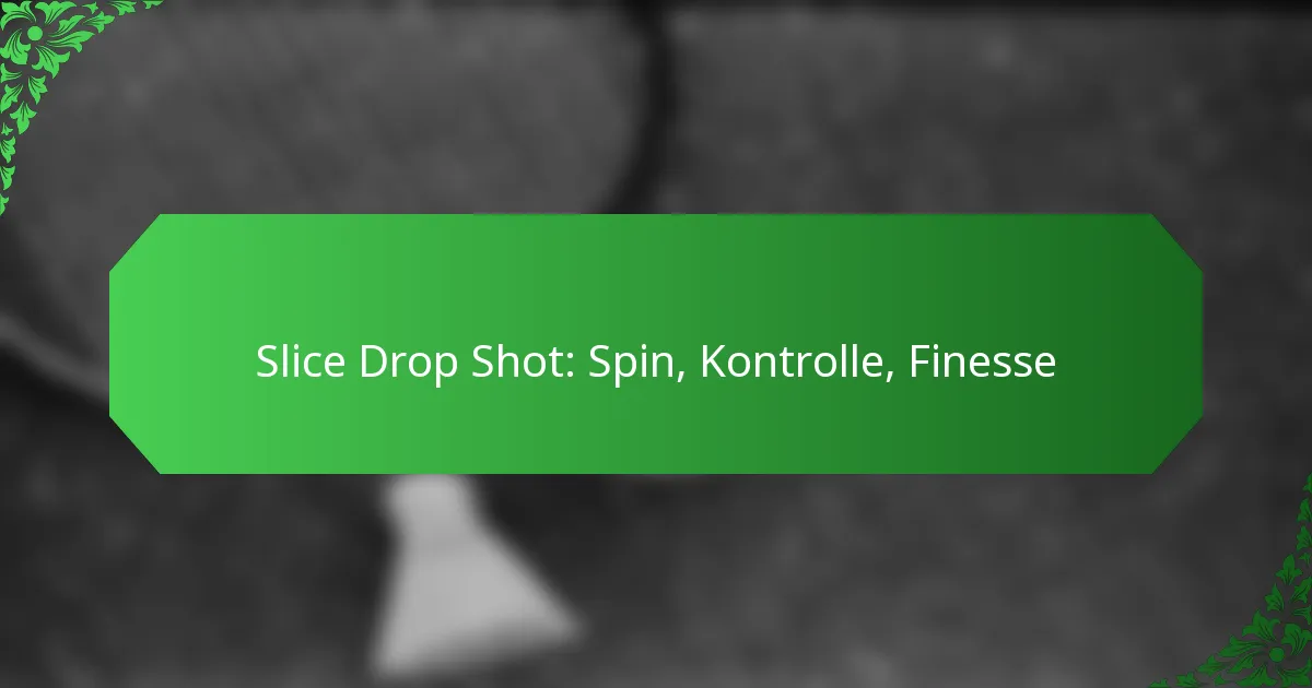 Slice Drop Shot: Spin, Kontrolle, Finesse