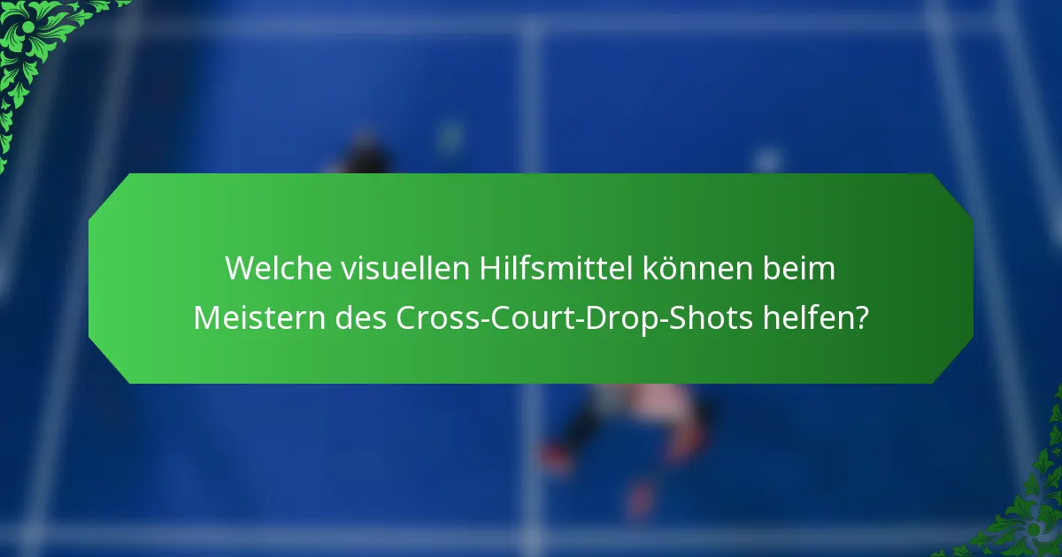Welche visuellen Hilfsmittel können beim Meistern des Cross-Court-Drop-Shots helfen?